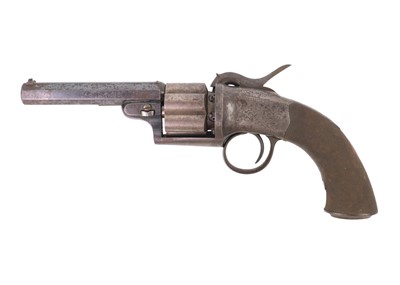 Lot 1307 - A mid Victorian transitional percussion six shot pistol by Parker, Field & Sons.