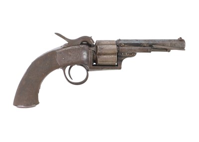 Lot 217 - A mid Victorian transitional percussion six shot pistol by Parker, Field & Sons.