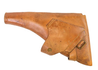 Lot 1301 - A leather pistol holster stamped Martini Henry.