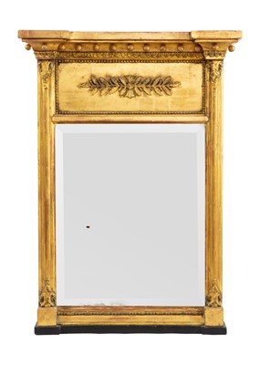 Lot 239 - A Regency giltwood wall mirror.