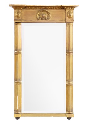 Lot 240 - A Regency giltwood wall mirror.