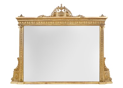 Lot 238 - A Regency gilt framed overmantel wall mirror.