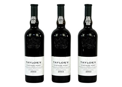 Lot 229 - Three 75cl bottles of Taylor’s 2003 vintage port.