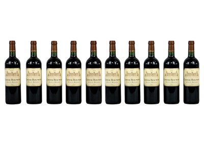 Lot 212 - Ten bottles of  Chateau Beaumont 2005 Haut-Medoc Bordeaux wine.