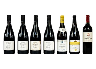 Lot 221 - Four bottles of Domaine Janasse Cote Du Rhône Villages 2007 wine.