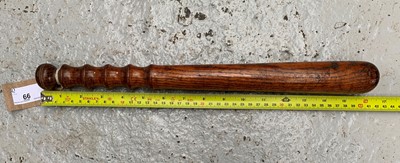 Lot 66 - A late 19th/early 20th century elm truncheon,...