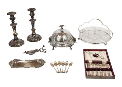 Lot 252 - A collection of silver-plated wares.