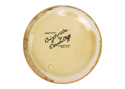 Lot 141 - A Clarice Cliff Floreat pattern preserve pot and cover.