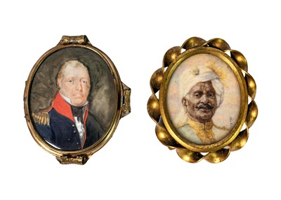 Lot 43 - An early 19th century portrait miniature of a soldier.