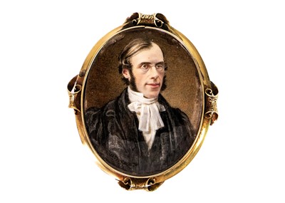 Lot 49 - An early Victorian oval portrait miniature.