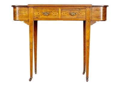 Lot 301 - An Edwardian inlaid rosewood lady's writing desk.