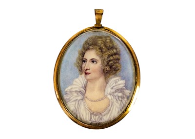 Lot 44 - An early 19th century oval portrait miniature.