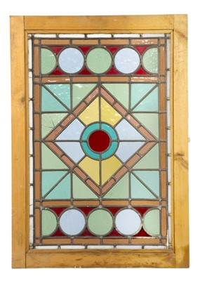 Lot 25 - A stained glass lead lined panel.