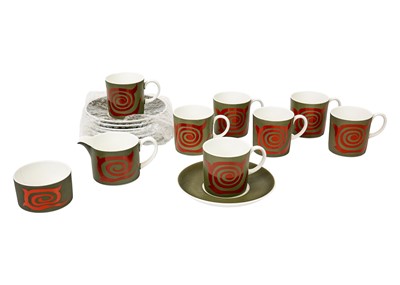 Lot 189 - A Susie Cooper Crown Works Burslem Kestrel shape coffee set.