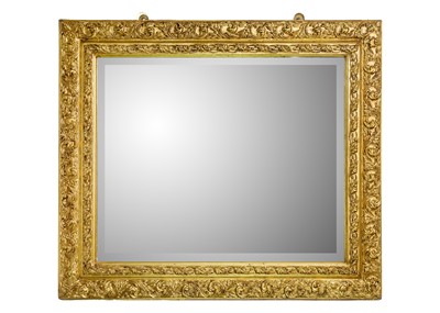 Lot 255 - A 20th century gesso wall mirror.