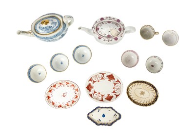 Lot 762 - A Coalport blue and white teapot and cover.