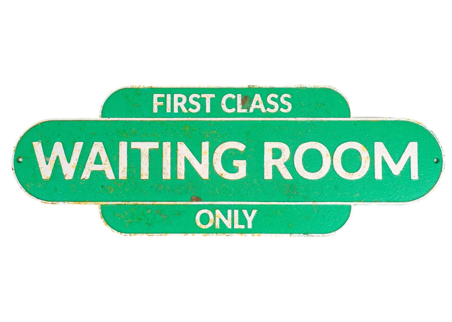 Lot 4 - A British Rail metal sign inscribed 'Waiting