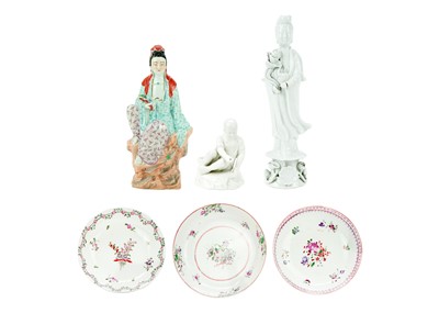 Lot 1488 - A Chinese blanc de chine figure of Guanyin.