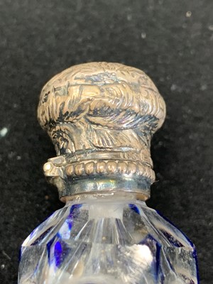 Lot 2615 - A Victorian cut overlay glass perfume bottle...