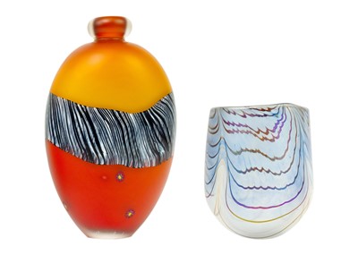 Lot 1534 - Norman Stuart Clarke, an iridescent art glass vase.