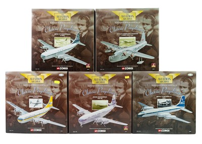 Lot 800 - Corgi Aviation Archive - Classic Propliners (scale 1:144) (x5)