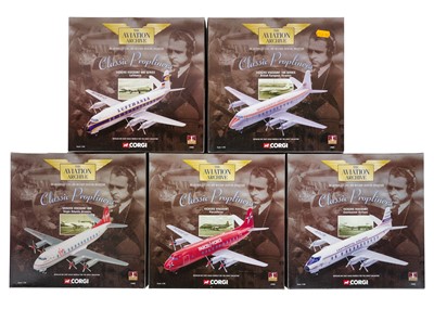 Lot 802 - Corgi Aviation Archive Classic Propliners (scale 1:144) First Series (x5)