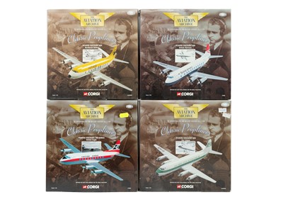 Lot 803 - Corgi Aviation Archive Classic Propliners (scale 1:144) (x4)