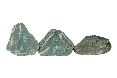 Lot 1341 - A collection of three rich tin/cassiterite pebbles from Travaunance Cove, St Agnes.