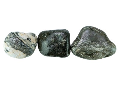 Lot 1342 - A collection of three alluvial tin pebbles from Travaunance Cove, St Agnes.