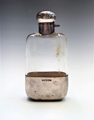 Lot 1083c - Walker and Hall silver and glass cup hipflask...