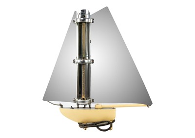 Lot 1420 - An Art Deco sail boat electric heater.