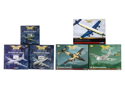 Lot 817 - Corgi Aviation Archive US Modern Warfare etc. 1:144 scale (x6)