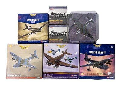 Lot 818 - Corgi World War 2 era military planes (x10)