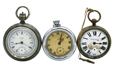 Lot 232 - Three pocket watches for repair or spares.