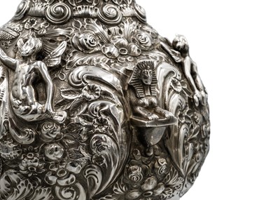 Lot 165 - An impressive Edwardian silver 'Armada ewer' by Elkington & Co.