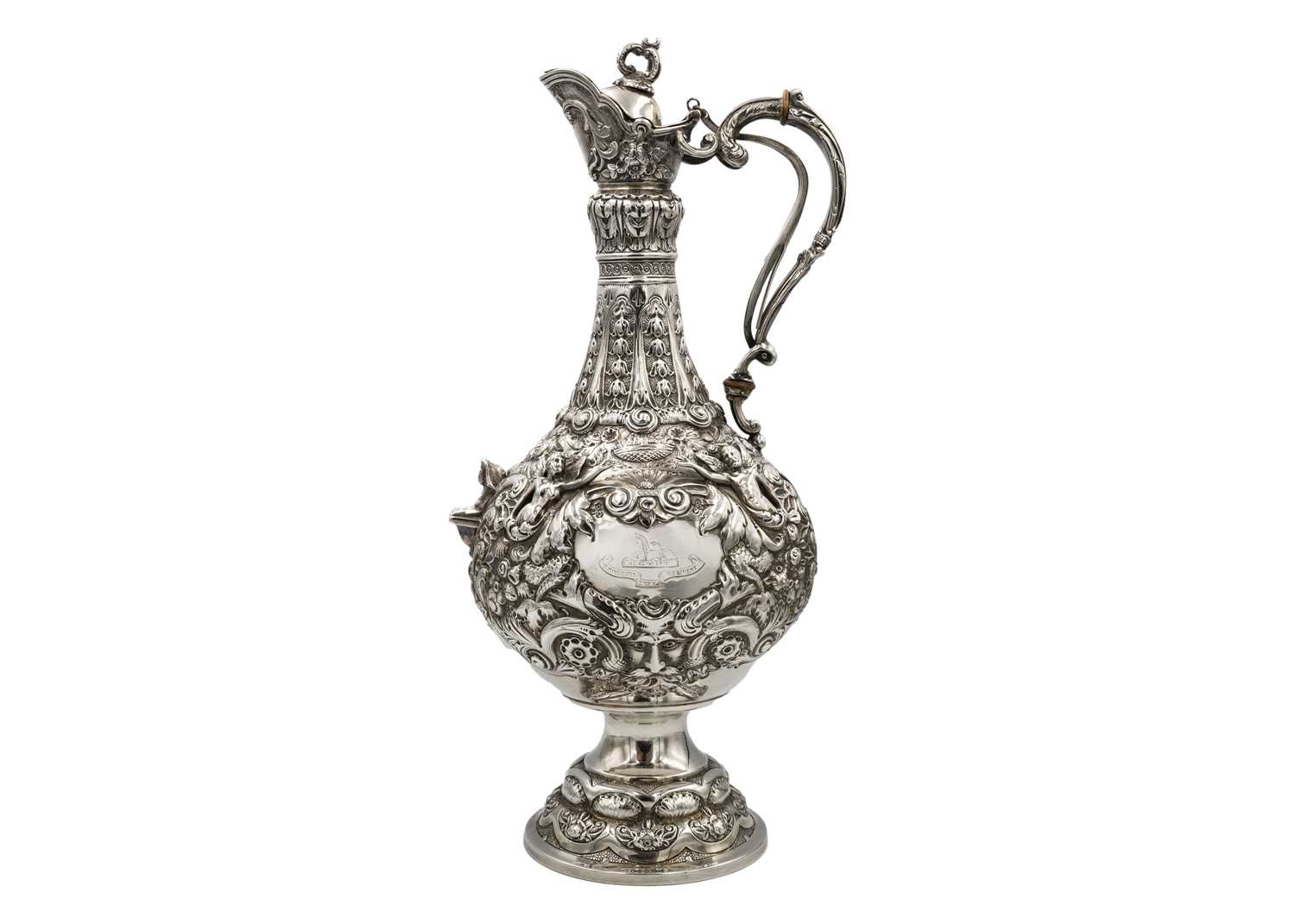 Lot 165 - An impressive Edwardian silver 'Armada ewer' by Elkington & Co.