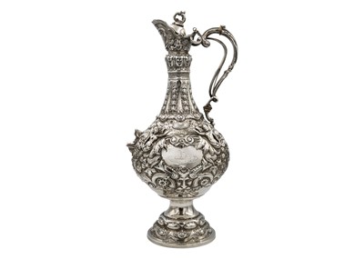 Lot 198 - An impressive Edwardian silver 'Armada ewer' by Elkington & Co.