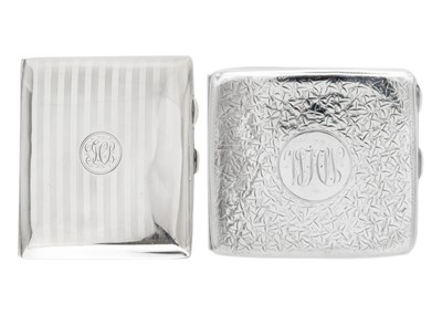 Lot 202 - Two silver cigarette cases.