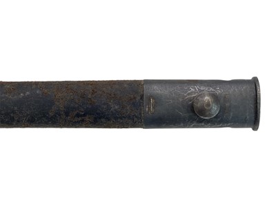 Lot 124 - A WWI era Lee Enfield 1907 pattern Sword Bayonet and Scabbard by James A. Chapman.