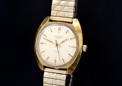 Lot 59 - LONGINES - An Admiral HF 1972 Olympics manual wind gentleman's gold-plated wristwatch.