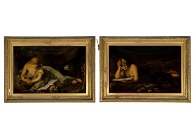 Lot 1392 - A pair of crystoleum prints.