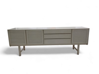 Lot 416 - An A H Mcintosh mid-century white finish sideboard.