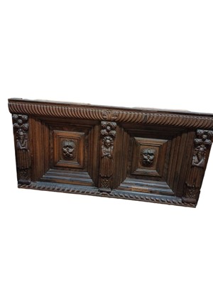 Lot 246 - An 18th century oak overmantle.