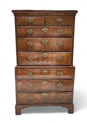 Lot 1267 - A George II chest on chest