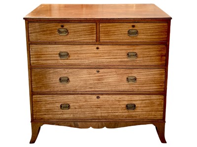 Lot 946 - A 19th century mahogany chest.