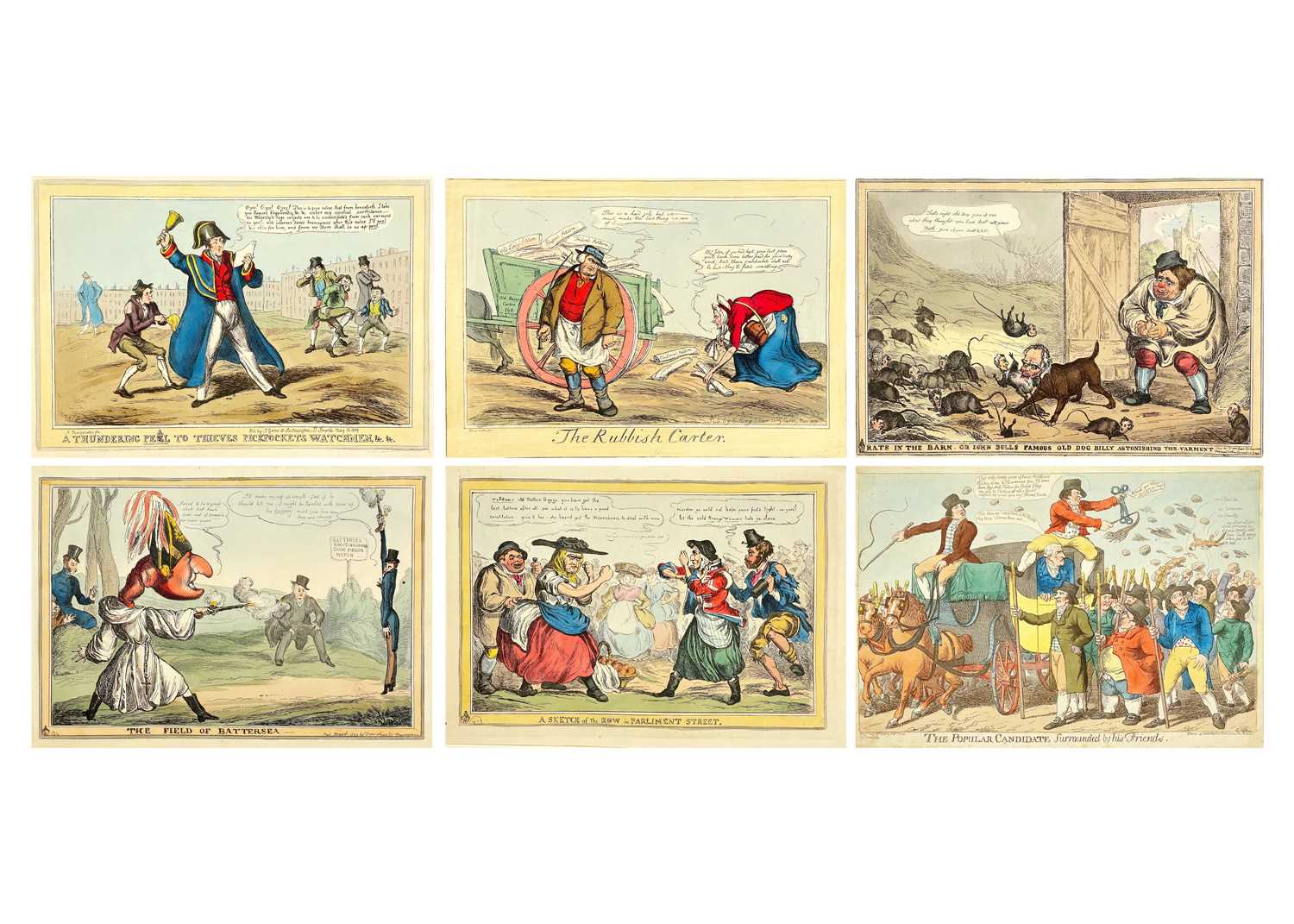 Lot 4 - (William Heath et al) Six Regency era caricatures