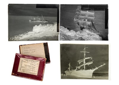 Lot 1405 - A collection of early 20th century glass plate negatives of Cornish shipwrecks.