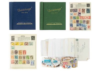 Lot 407 - Two clean World Stamp Albums plus loose - emphasis on early Australian States