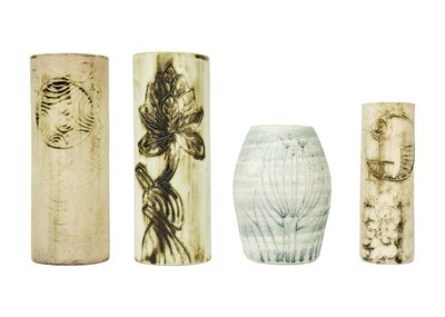 Lot 1520 - A collection of Carn pottery vases.