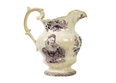 Lot 1244 - A Staffordshire pottery William IV commemorative jug circa 1831.